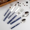 Rivet ABS Faux Wood Handle Silverware Set - 6-Piece Stainless