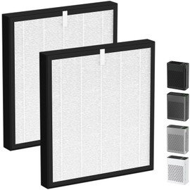 LemonQueen TZ-K2 Replacement Filter Compatible with ToLife Air Puri-Fier Filter TZ-K2-A, 3-in-1 H13 HEPA with Activated Carbon and Pre-Filter, 2 Pack