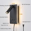 MOLUOLA LED Wall Lamp Wall Mounted Reading Lights Set of