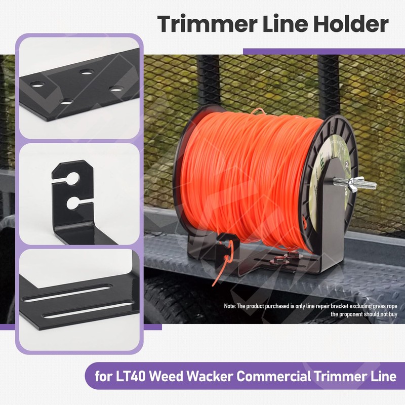 Heavy Duty Stainless Steel Weed Wacker Trimmer Line Holder W/Mounting