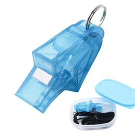 UGpine Whistle, Coaches Whistle with Lanyard, Loud Crisp Sound, Teacher, Referee Whistle for Sports, Basketball and Football, Lifeguard Whistle for Emergency (Blue)