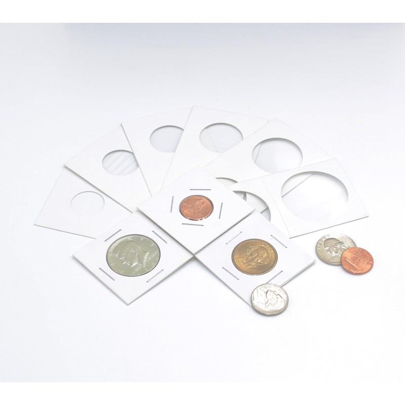 Boen 600PCS Coin Flips in 6 Sizes Cardboard Coin Holders