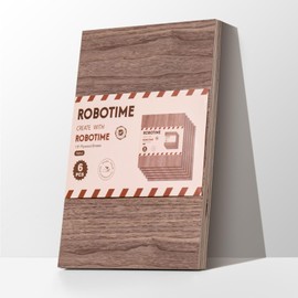 ROBOTIME 6-Pack 1/8" Walnut Plywood Sheets - 12 x 16 x 1/8 Inch - 3mm Laser Wood Sheets for Laser Cutting, Engraving & Wood Burning (Pyrography)