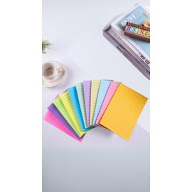 Honwor Lined Sticky Notes 4 x 6 Inch - 10 Pack, Large Colored Self-Stick Notes with Lines - Bright Ruled Post Stickies for Office, Home, School, Meeting - 50 Sheets per Pad