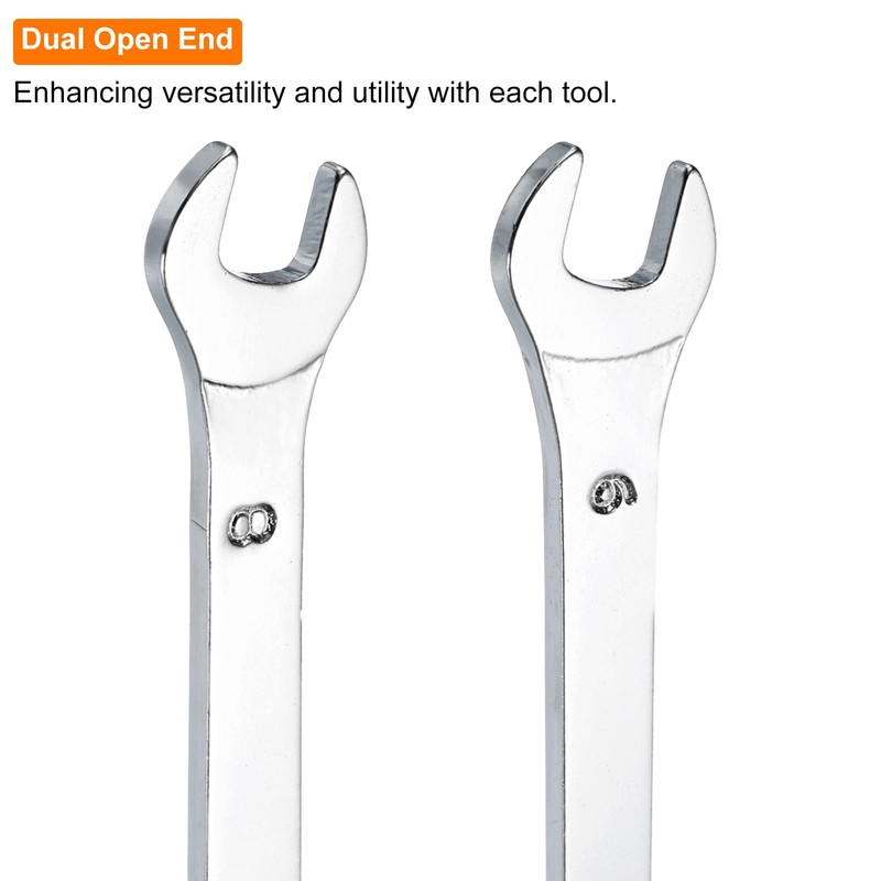 sourcing map Super Thin Open End spanners Metric, 8mm x