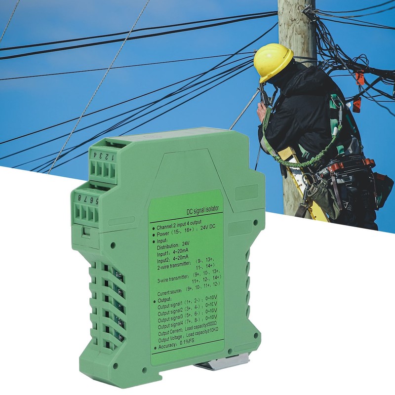 24V DC Signal Isolator 2 in 4 Out Direct Current