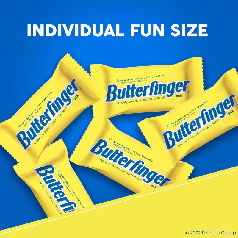 Butterfinger Fun Size Candy Bars 10.2oz Pack of 6 Peanut