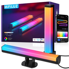 Barra de Luz Led Color Por Voz Compatible Alexa RGBWIC Luces Led TV Con Aplicación Y Control de Voz, Soporte Multimodo Para Sincronización de Música,Luces de Juego Para TV/PC,juegos,dormitorio