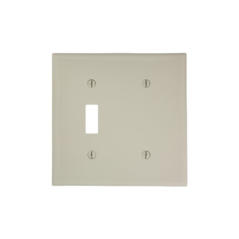 Leviton LA WP 2G 1TGL/1 BLANK STRAP MNT, Beige, 80706-T
