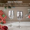 MyGift 10 oz Stemmed Wine Glass Glassware Duo with Silver