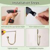 Metal Curtain Holdbacks, 2 Pcs Gold Curtain Tie Backs Hooks,