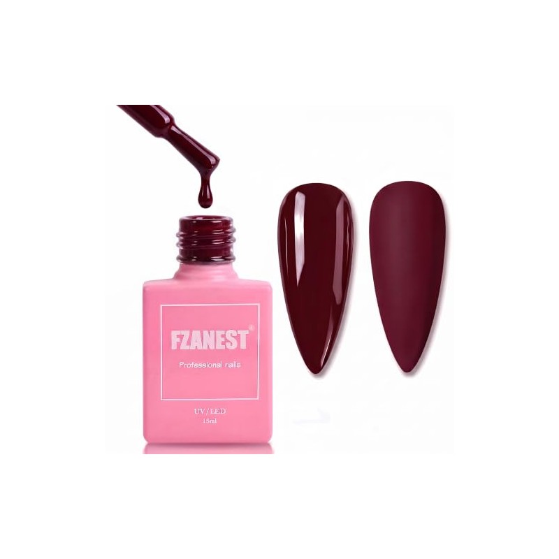 Red Wine Gel Nail Polish, Cherry Burgundy Gel Polish Soak