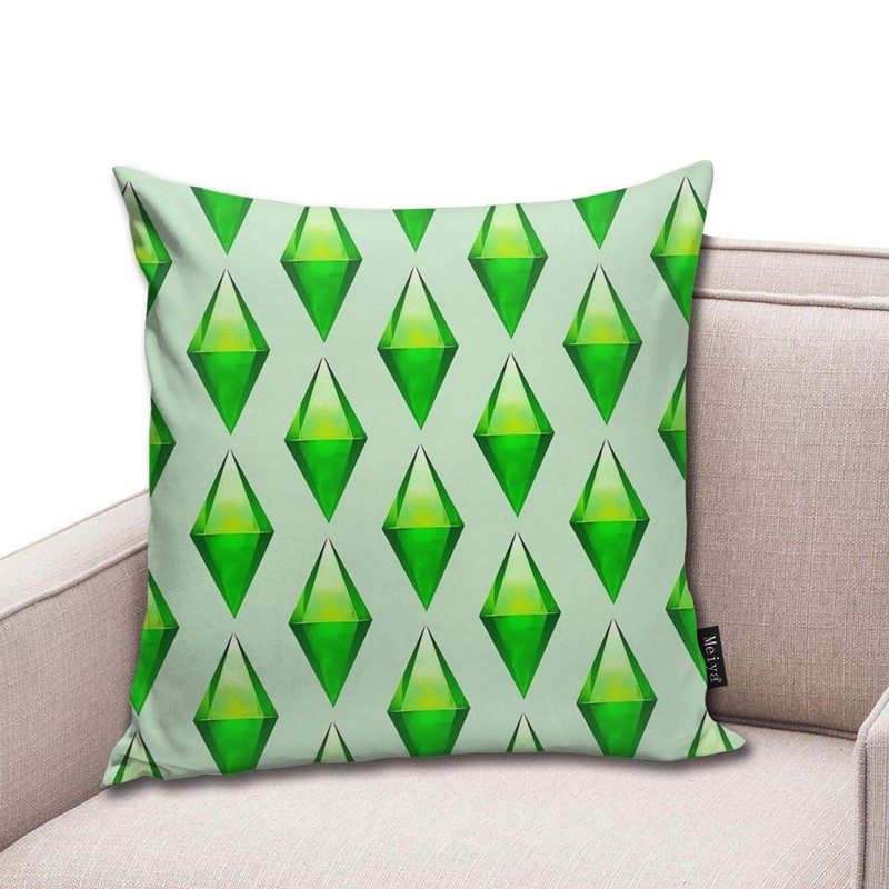 QMS CONTRACTING LIMITED The Sims Plumbob Print Pillowcase Home Life