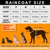 Dog Raincoat with Reflective Strip, Ultra Light Breathable Waterproof Dog