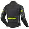 Berik Camo Street Waterproof Motorcycle Textile Jacket (Black/Yellow, 56)
