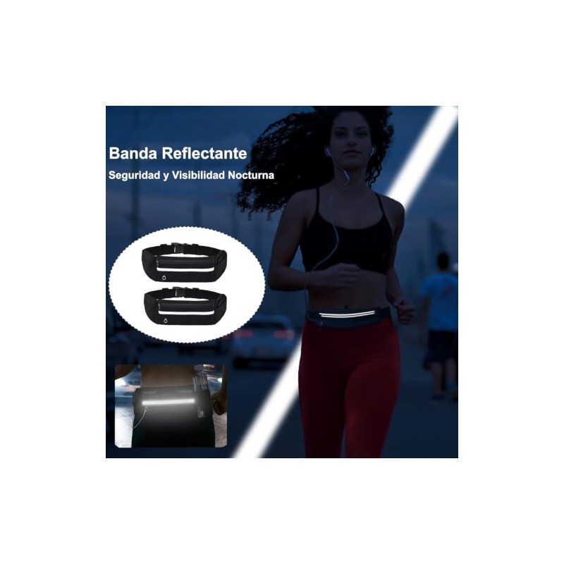 2 Pcs Cangurera Deportiva - Bolsa Deportiva con Cinturón Elastic