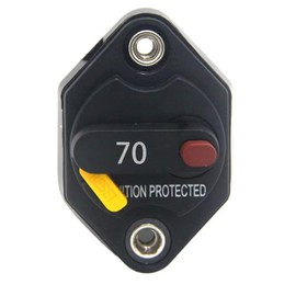 ZOOKOTO 70A Circuit Breaker Fuse Inverter with Manual Reset Button for Auto Truck RV Marine Trailer Waterproof 12V-32V DC 70 Amps