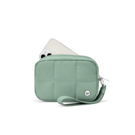 WESTBRONCO Puffer Wristlet Wallets for Women RFID Nylon Wallet with Zipper Quilted Purse for Travel Passport Credit Card Holder Phone