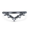 OMRANII Black Tone, Cubic Zirconia Size-7 Stunning V Shaped Half