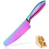 WELLSTAR Sandwich Knife, 6 inch Serrated Utility Knife High Carbon