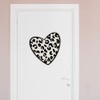 'Leopard Print Heart' Clear Sticker Decal – Waterproof Film for