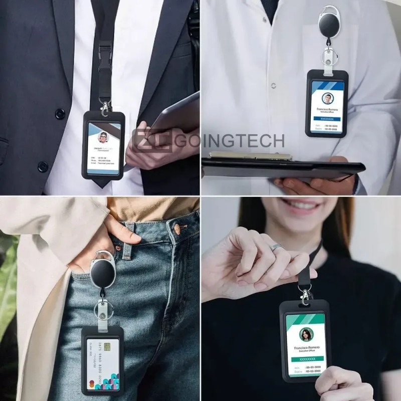 Zcgoingtech 2pzs Porta Credencial Gafete Retráctil Para Hombres Y Mujers