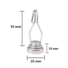 Magnetpro Pack of 4 Swivel Swing Magnetic Hooks 17 kg Force - Best for Fridge, Door Coat Hooks, BBQ Utensils, Cruise Cabin Wall, Garage Holder