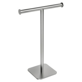 RUACQ Hand Towel Stand, 16" T-Shape Hand Towel Holder Stand for Bathroom, Kitchen and Countertop Towel Holder 304 Stainless Steel Hand Towel Rack with Weighted Base (Brushed Nickel)