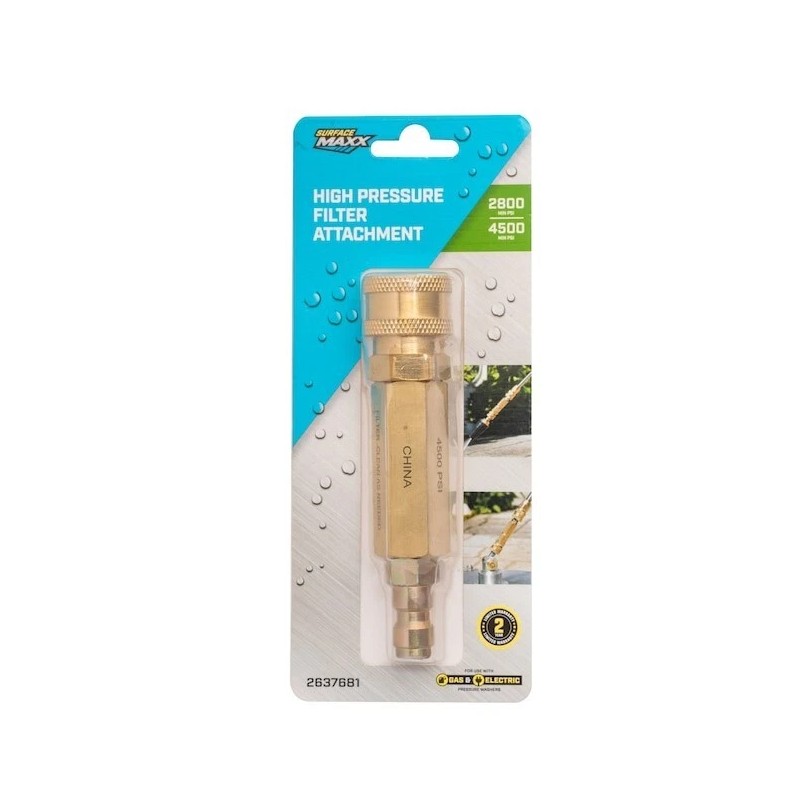 SurfaceMaxx 4500 PSI Brass Pressure Washer Filter 1/4" Quick Connect