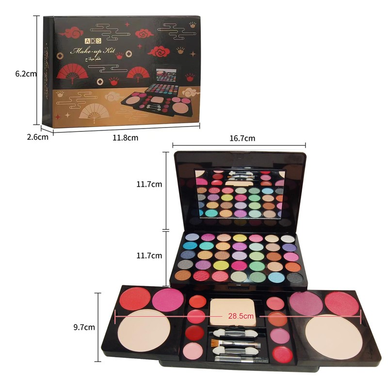 Eyeshadow Palette, 49 Colours Eyeshadow Palette Contouring Kit Combination with
