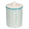 Tranquillo Stella Lid Tin with Turquoise Retro Pattern