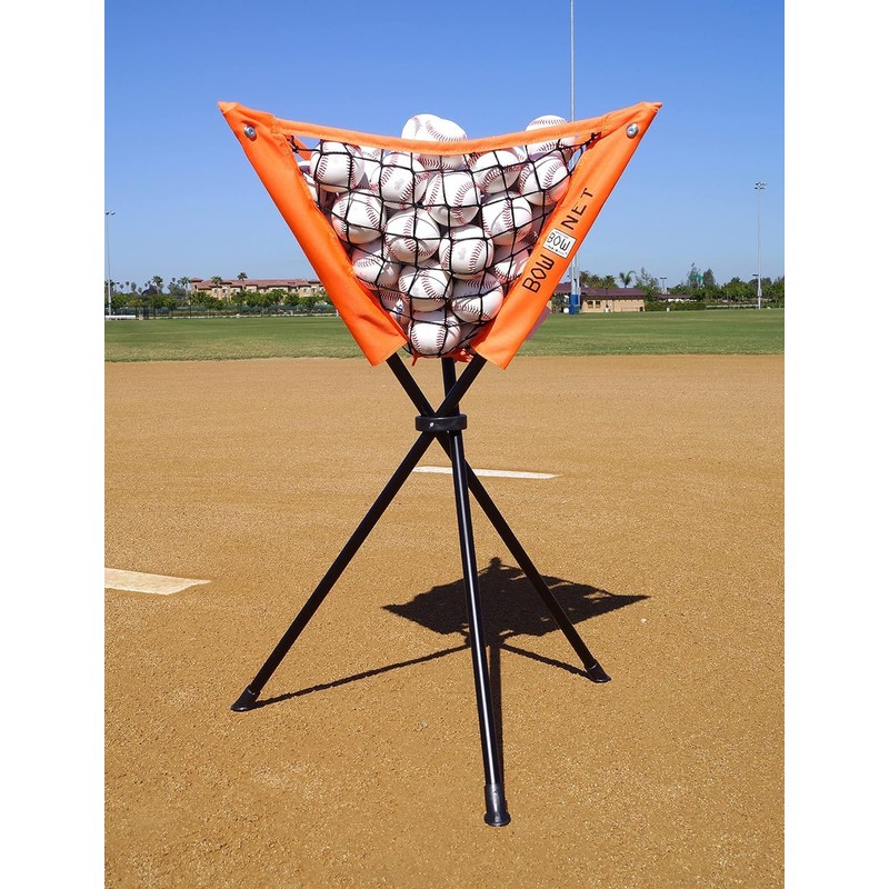Bownet Ball Caddy, Multi-Sport Practice Ball Caddy Net for Softballs,
