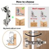2 Pcs Kitchen Cabinet Door Hinges 165 Degree Kitchen Cupboard