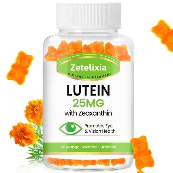 Zetelixia Lutein Gummies 25mg - Eye Vitamins Lutein & Zeaxanthin