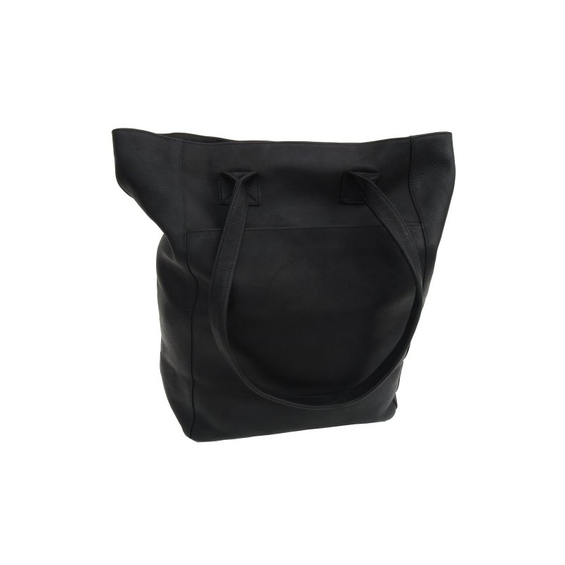 Piel Leather Xl Shopping Bag, Black, One Size