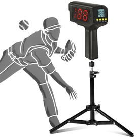 WEEPALM Baseball Radar Gun - Accurate Speed Sensors Baseball Speed Training Equipment with LED+LCD Dual Display,Handheld or Hand Free Speed Radar Gun for All Baseball Players| with Tripod