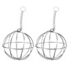 YARDWE 2Pcs Chicken Ball Feeder Birds Suet Cage Stainless Steel