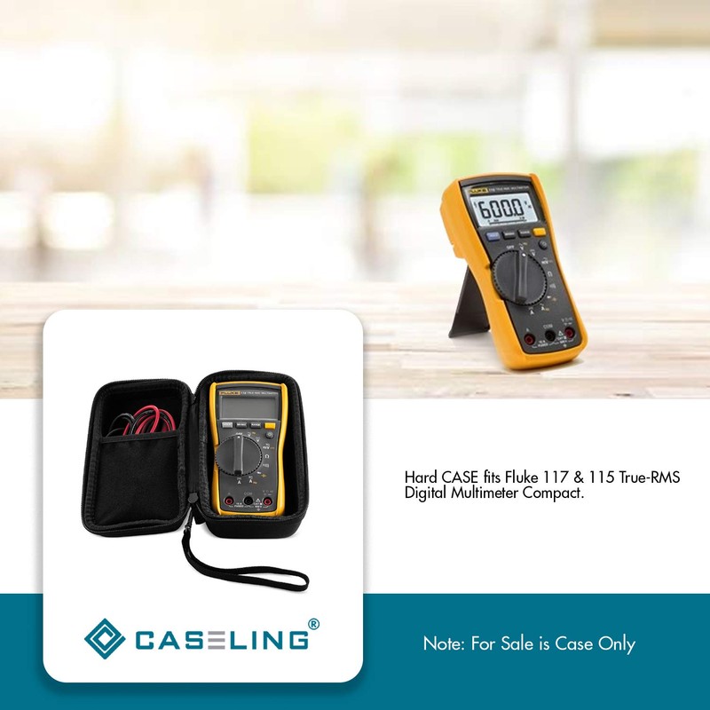 Caseling Hard Case fits Fluke 117/115/101/107/106 Digital Multimeter Compact (Case