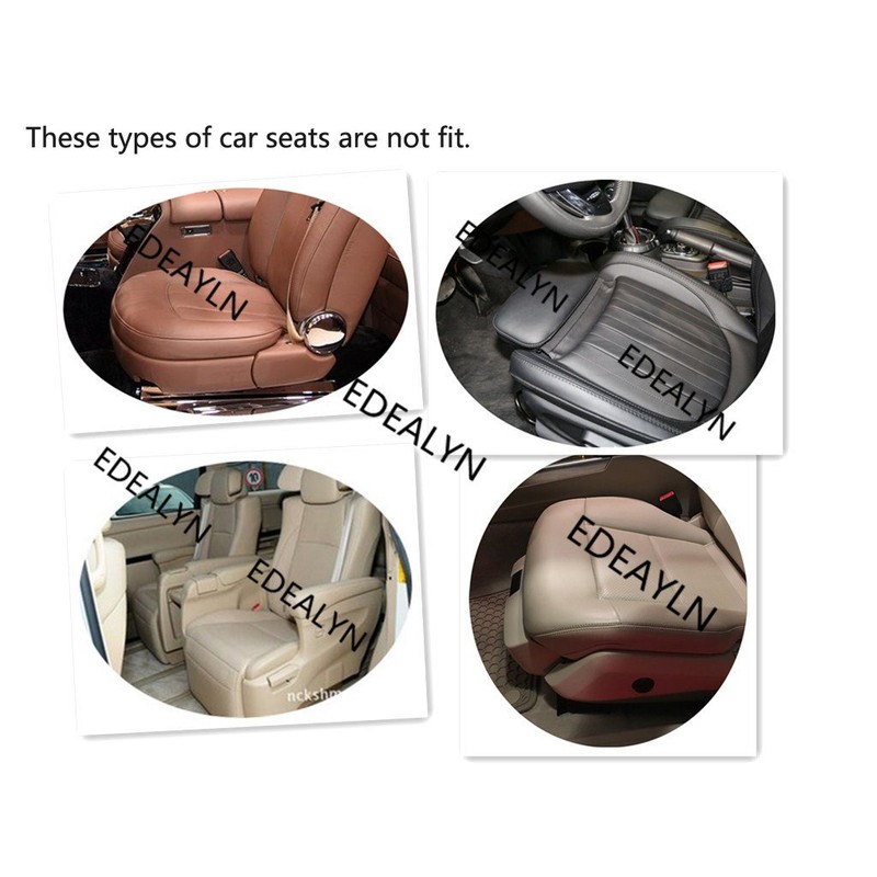 EDEALYN Front PU Leather Car Seat Cover Bottom Auto Seat