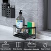 Vanwood Sponge Holder for Kitchen Sink with Auto Draining Tray,