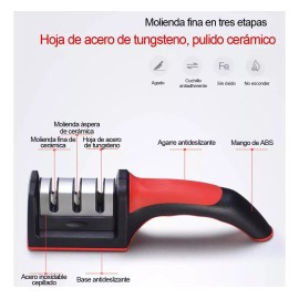 CL Afilador De Cuchillos Manual Facil De Usar Y De Limpiar