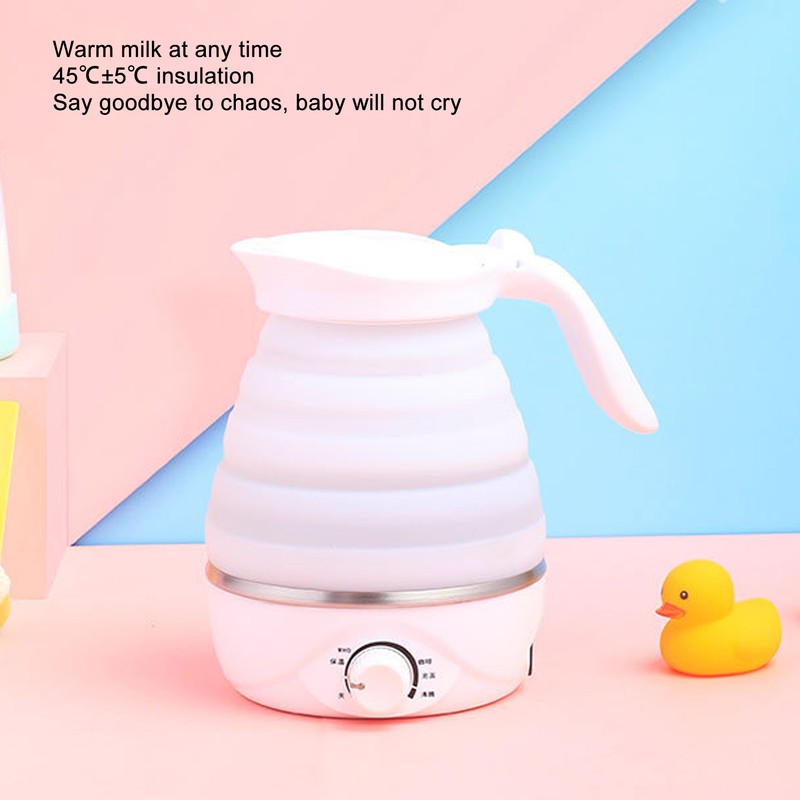 Travel Folding Electric Kettle Portable Silicone Foldable Collapsible Mini Household