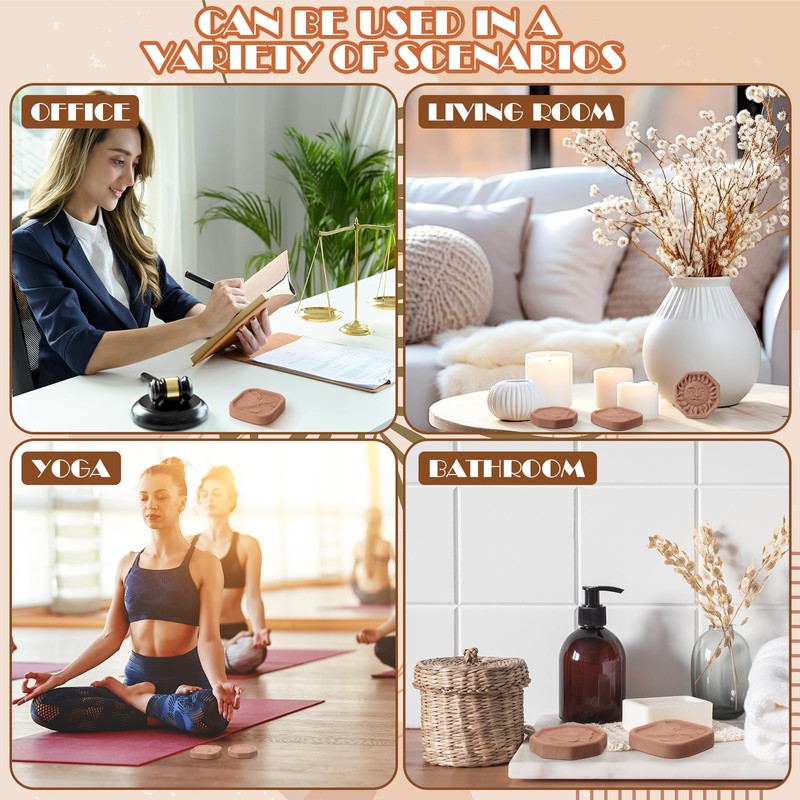 AceOrbit 4 Pcs Ceramic Clay Diffuser Passive Aromatherapy Oil Diffuser