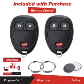 KeylessOption Keyless Entry Remote Control Car Key Fob Replacement for 15913420 with Key by KeylessOption