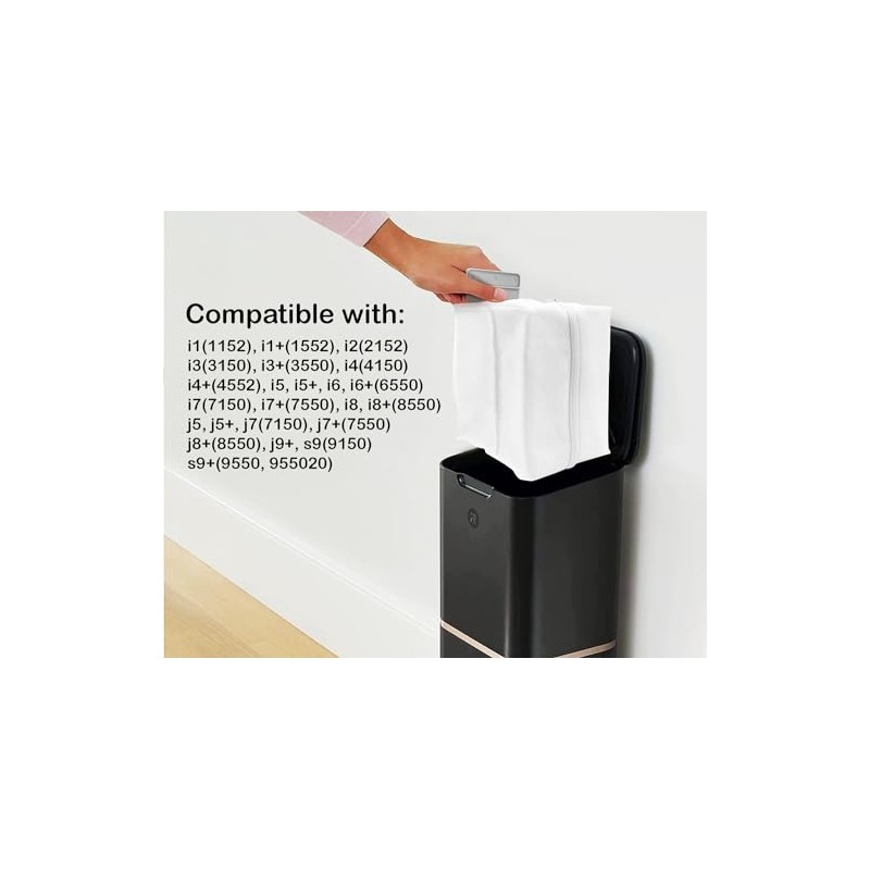 Replacement Reusable Zipper Dust Bags Compatible with iRobot Roomba i1