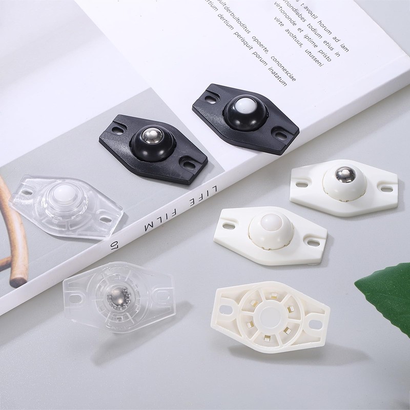 uxcell 16 Pcs Self Adhesive Caster Wheels, 360 Degree Rotation