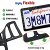 Silicone American Flag License Plate Frames- Rustproof Patriotic Gloss USA