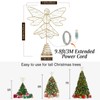 Lewondr Christmas Tree Topper Angel, USB Powered Remote Controlled 9.8