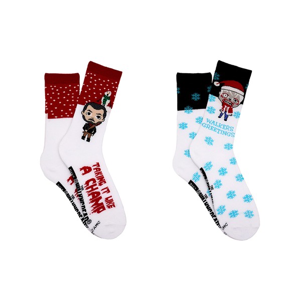 The Walking Dead Negan Holiday 2 Pair Pack Crew Socks