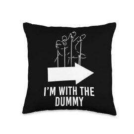 Ventriloquist I'm With Dummy Puppetry Puppet Lover Graphic Throw Pillow